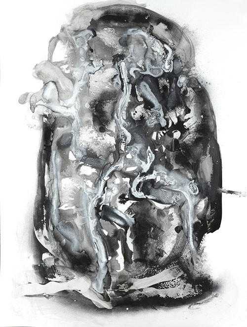 nikiNeuts - tableau contemporain, encre, acylique, huile sur toile - doubleje