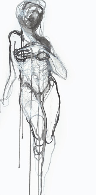 nikiNeuts - tableau contemporain, encre, acylique, huile sur toile - doubleje