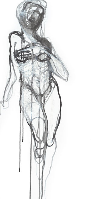 nikiNeuts - tableau contemporain, encre, acylique, huile sur toile - doubleje