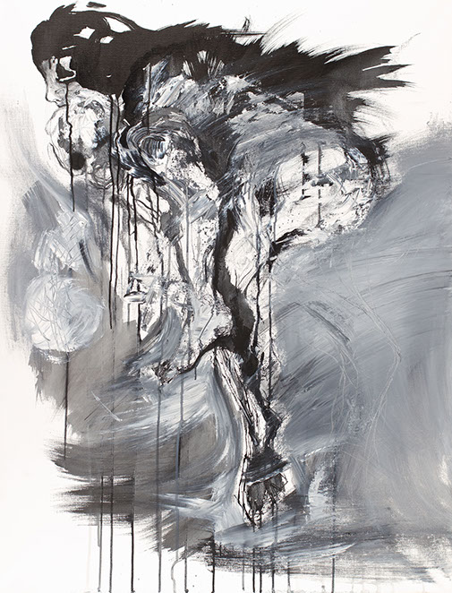 nikiNeuts - tableau contemporain, encre, acylique, huile sur toile - doubleje