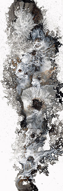 nikiNeuts - tableau contemporain, encre, acylique, huile sur toile - évolution 6336